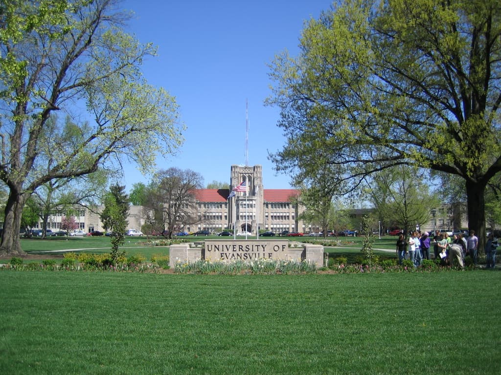 The University of Evansville campus
